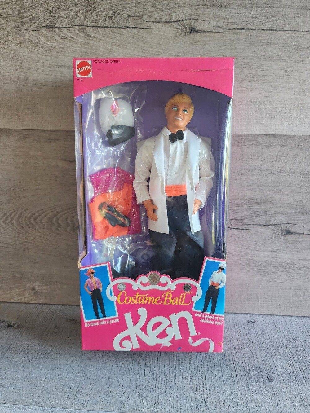 Vintage Barbie Costume Ball Ken Doll 1990 Mattel #7154 Pirate Genie New